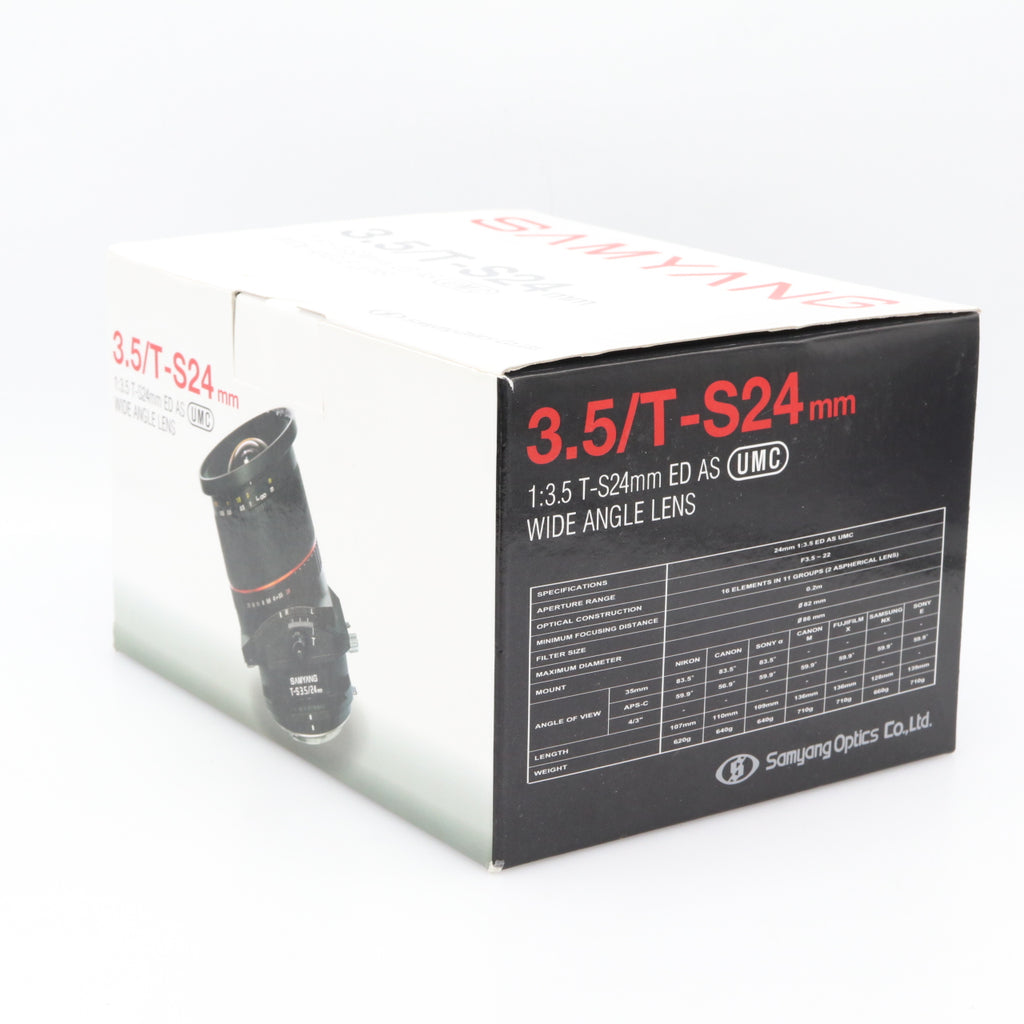Samyang T-S 24mm f/3.5 ED AS UMC Tilt/Shift Canon used