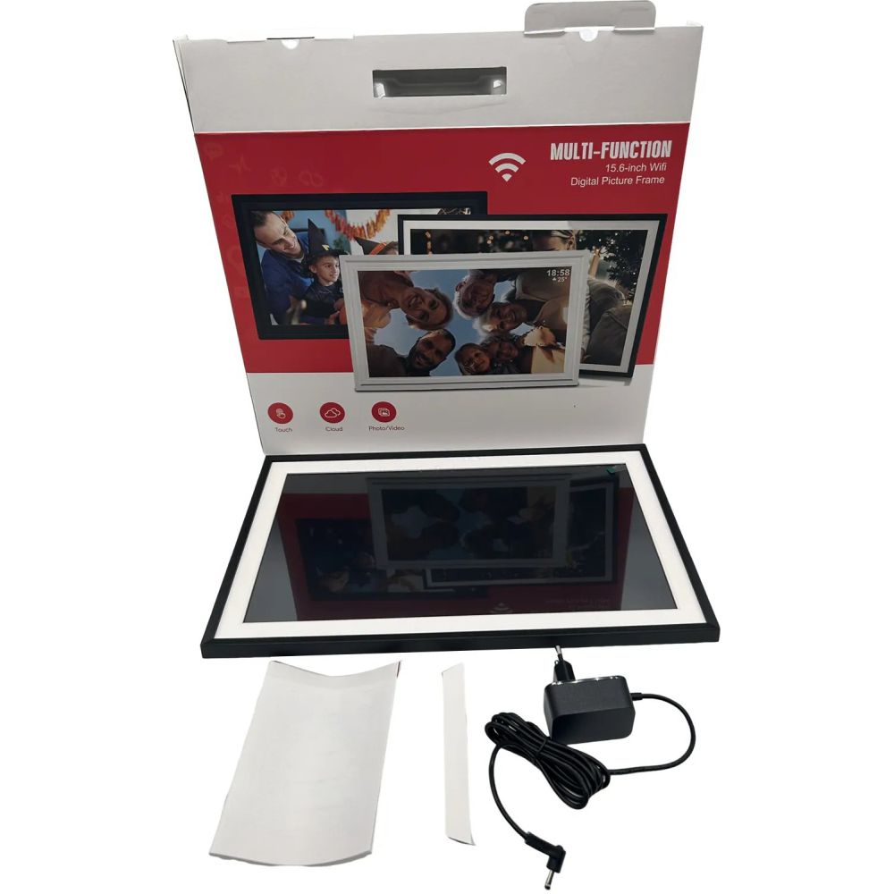 Frameo Digital Photo Frame GW-P156 Black 15.6 Inch