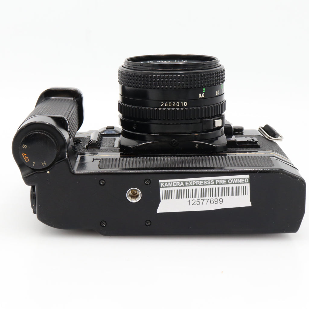 Canon A-1 body + motor-drive + FD 50mm F/1.8 used