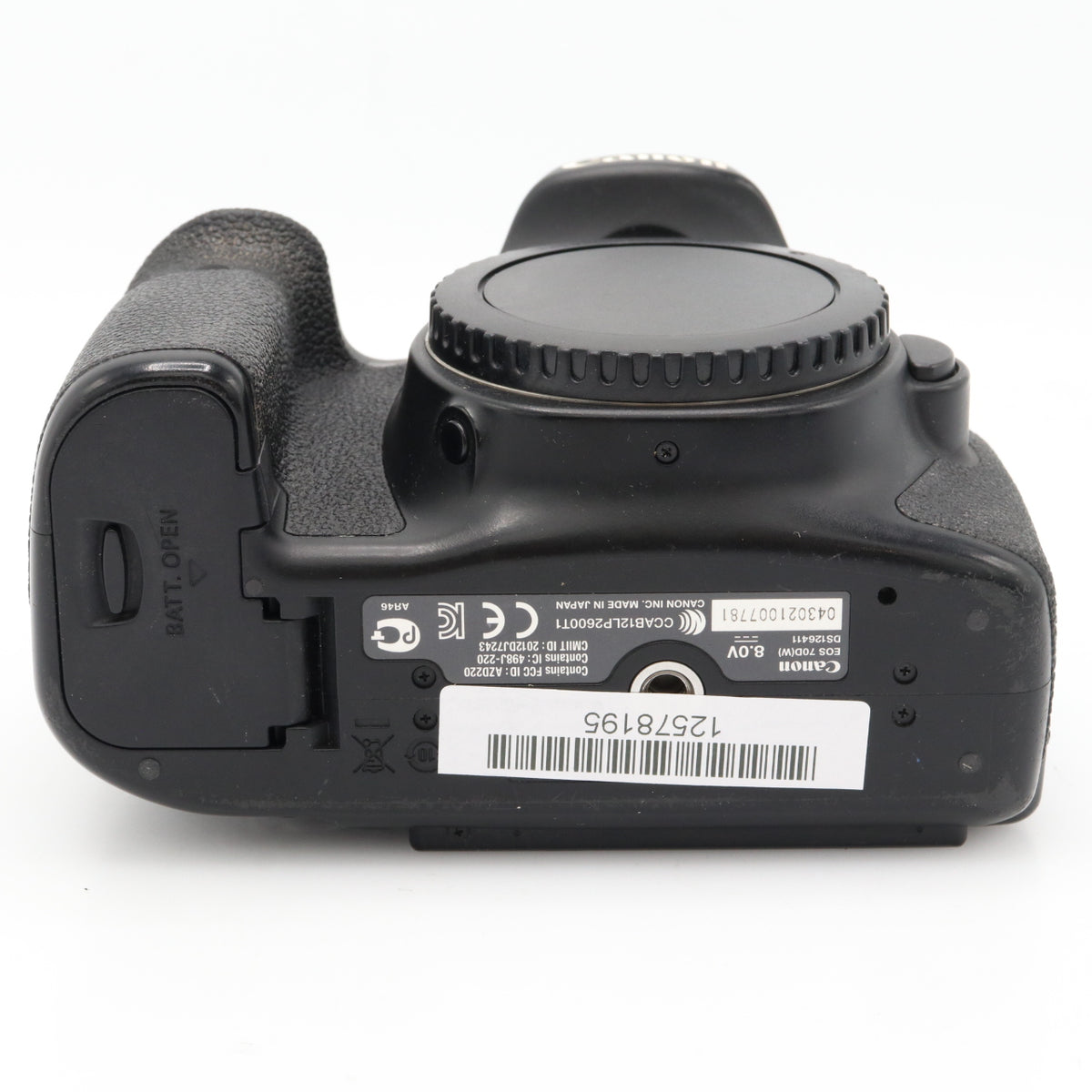 Canon EOS 70D body used