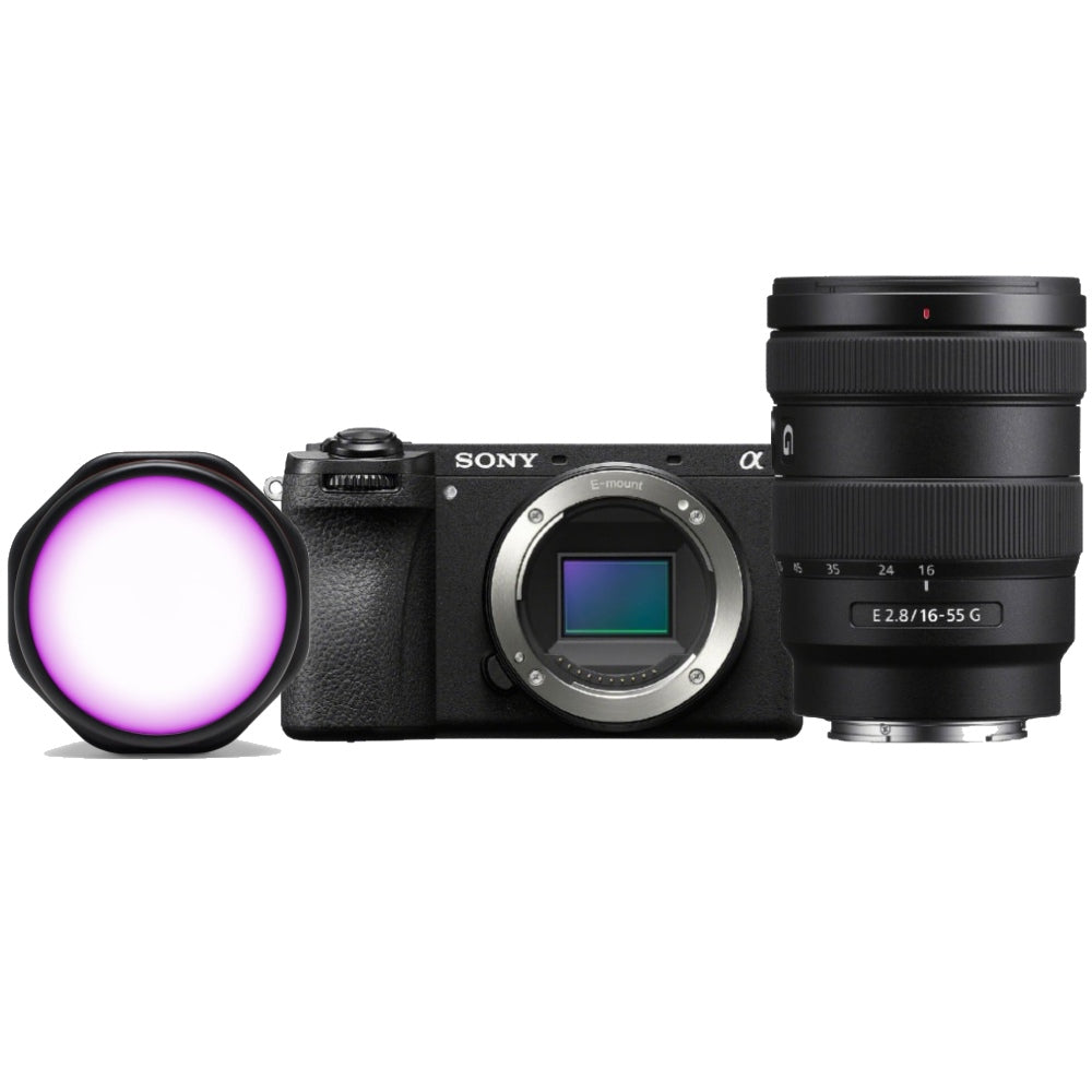 Sony A6700 + 16-55mm f/2.8 + Joby Beamo Reel Color RGB Video LED Light