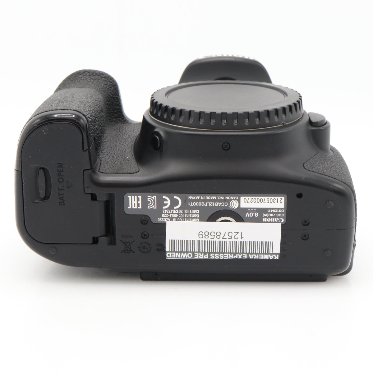 Canon EOS 70D body used