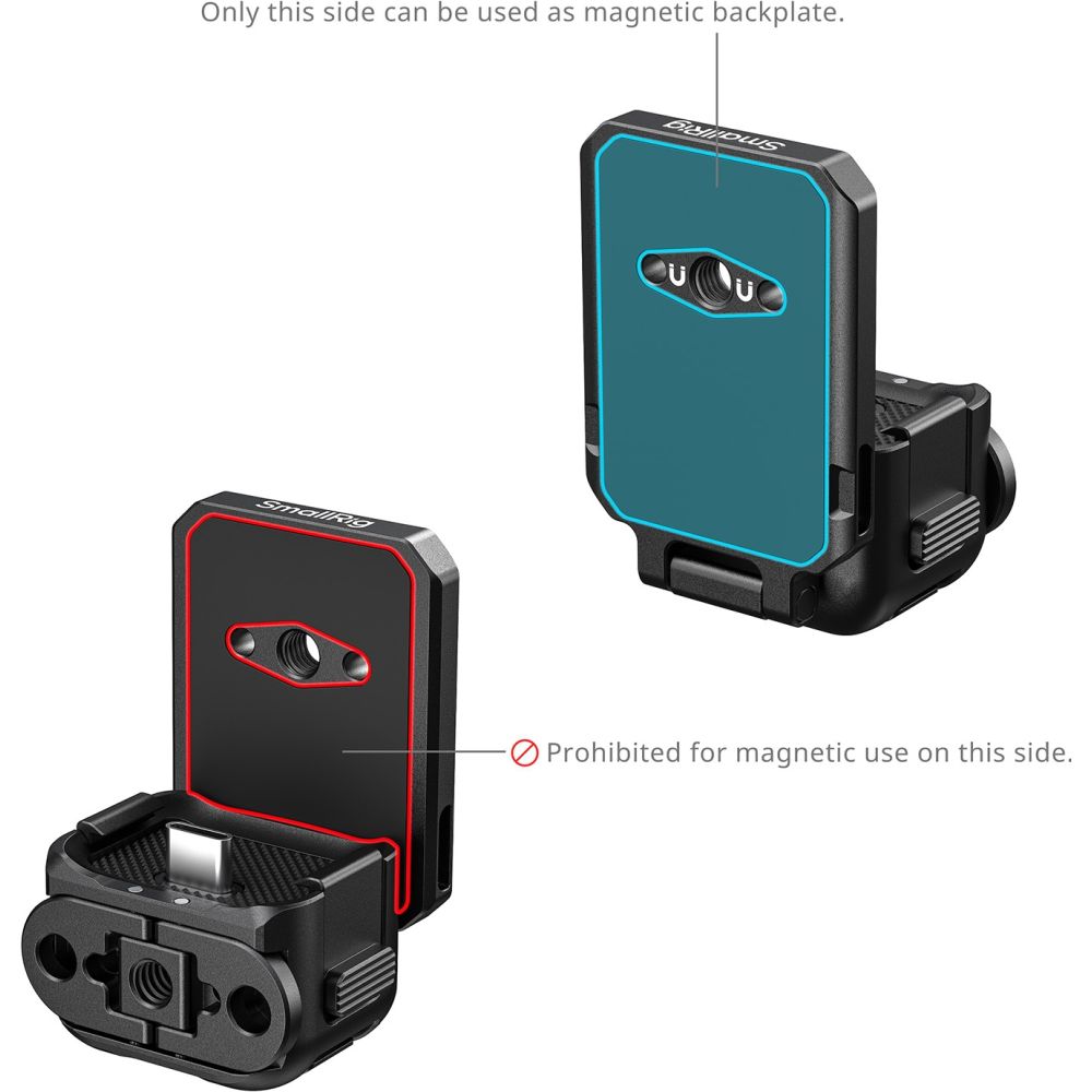 SmallRig 6359 Schnellwechsel-Rückplatten-Halterung (mit USB-C-Anschluss) für DJI Osmo Pocket 4 & 3