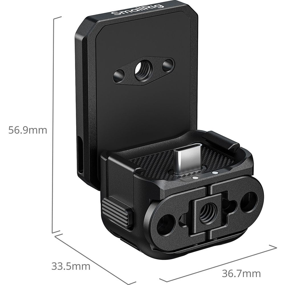 SmallRig 6359 Schnellwechsel-Rückplatten-Halterung (mit USB-C-Anschluss) für DJI Osmo Pocket 4 & 3