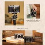 SmallRig 5943 L-Shaped Mount Plate with Wooden Handle for Panasonic LUMIX L10, silver