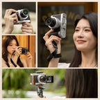 SmallRig 5943 L-Shaped Mount Plate with Wooden Handle for Panasonic LUMIX L10, silver