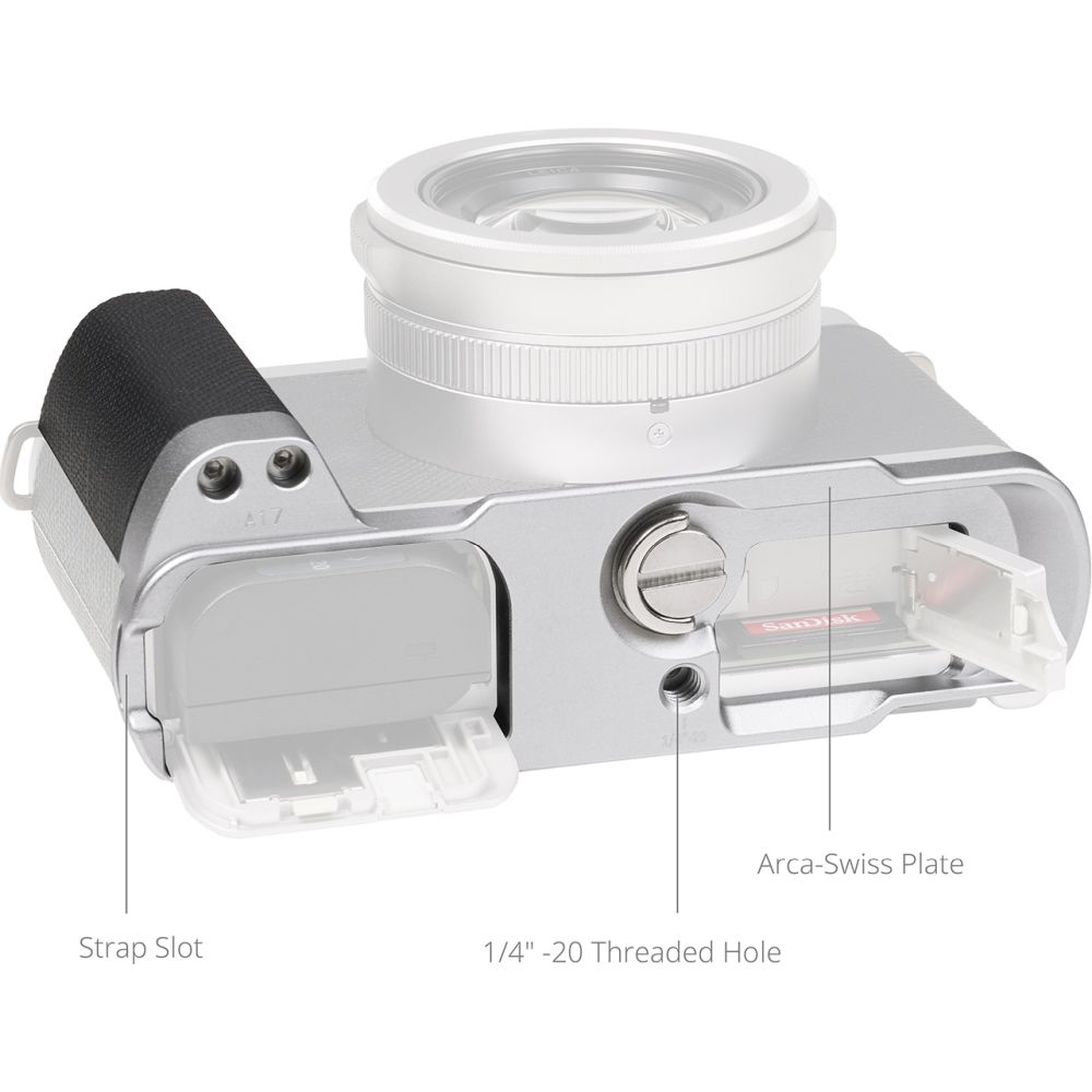 SmallRig 5701 L-Shaped Mount Plate Handle for Panasonic LUMIX L10, silver