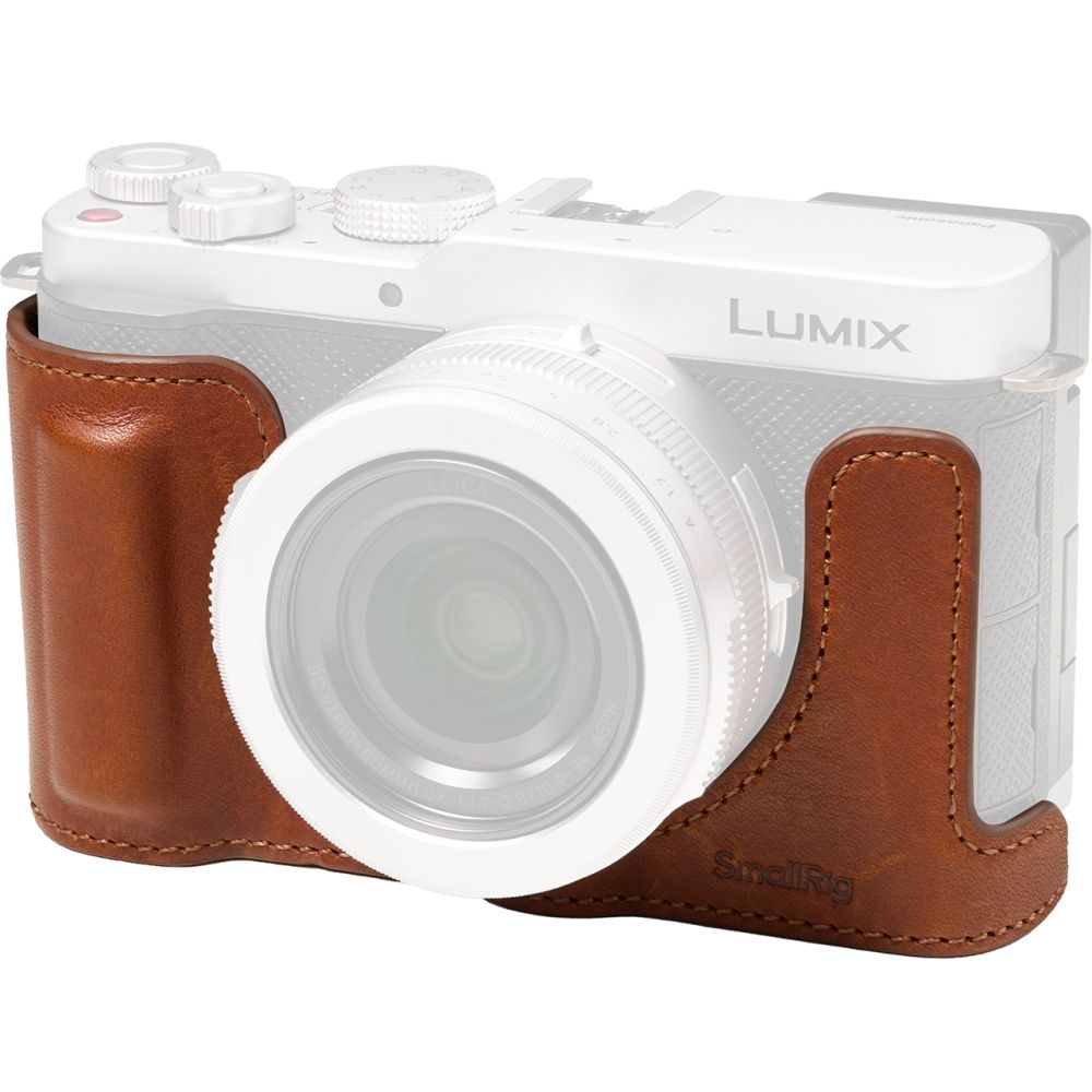 SmallRig 5699 Leder-Halbtasche für Panasonic LUMIX L10, braun
