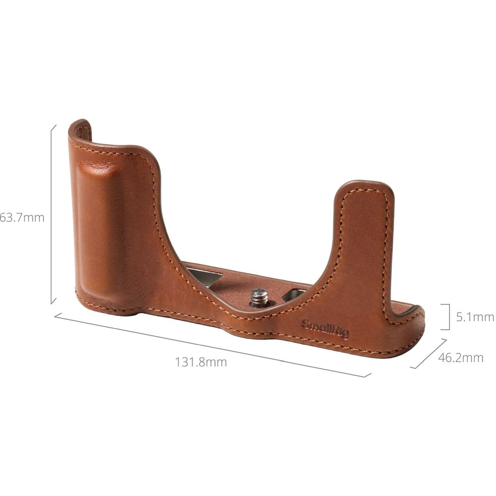 SmallRig 5699 Leder-Halbtasche für Panasonic LUMIX L10, braun