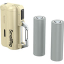 SmallRig 6089 Ladegerät-Set inkl. 2x 5000mAh 21700 Akku, Sandbraun