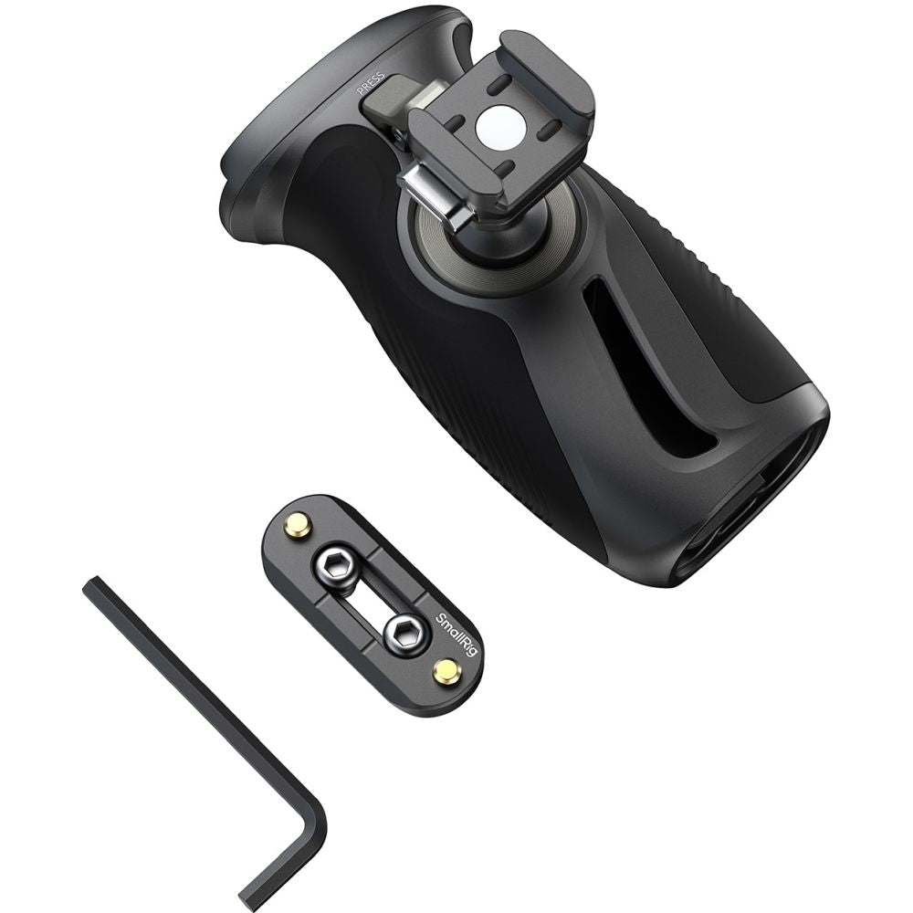 SmallRig 6405 Drehbarer Seitengriff mit "HawkLock" H21 Schnellverschluss-NATO-Klemme