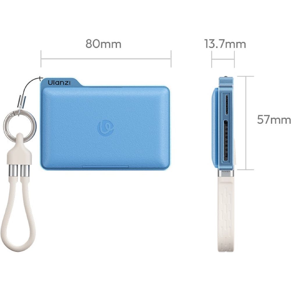 Ulanzi DC01 2-in-1 Tragbare Speicherkartenhülle – Blau