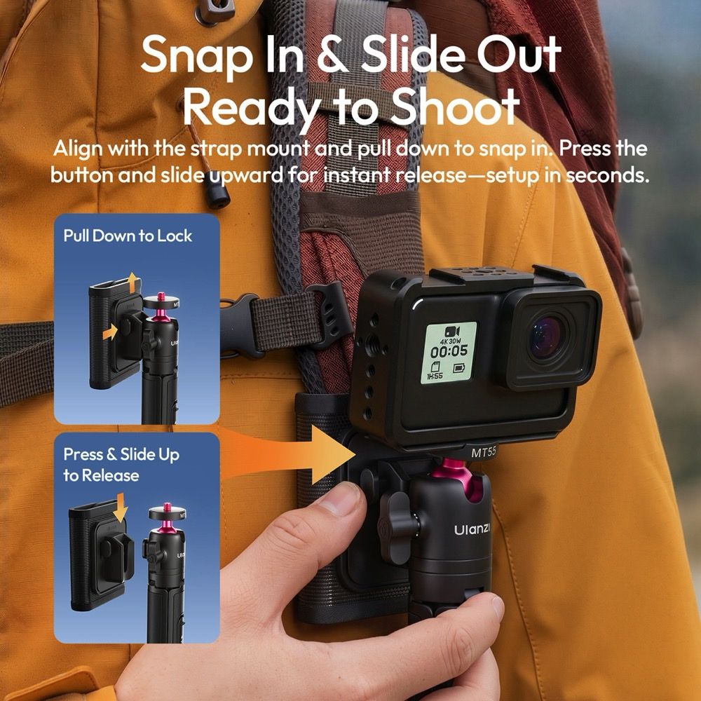 Ulanzi MT55 SnapGo Mini Selfie stick Stativ (1/4" Halterung)