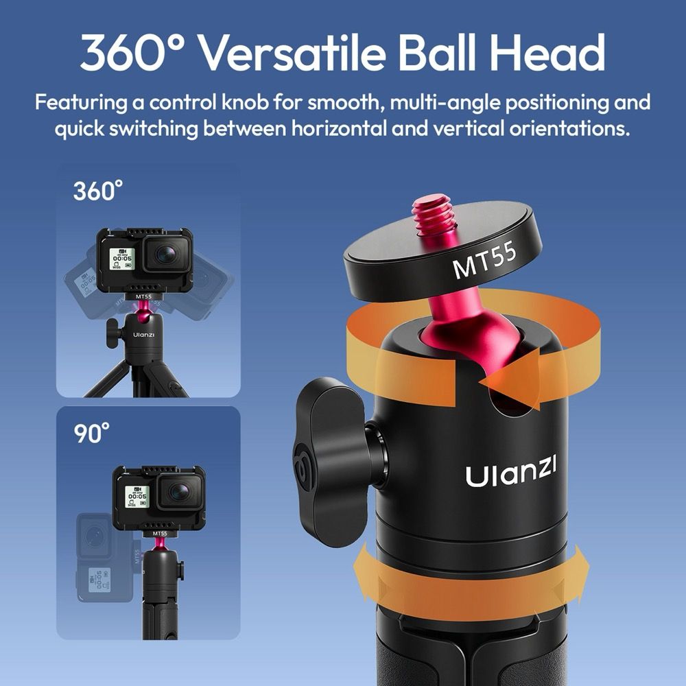Ulanzi MT55 SnapGo Mini Selfie stick Stativ (1/4" Halterung)