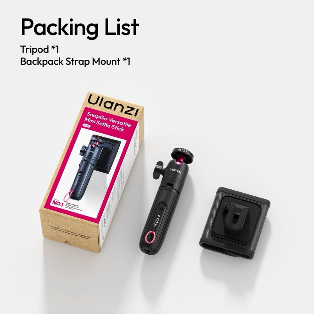 Ulanzi MT55 SnapGo Mini Selfie stick Stativ (1/4" Halterung)