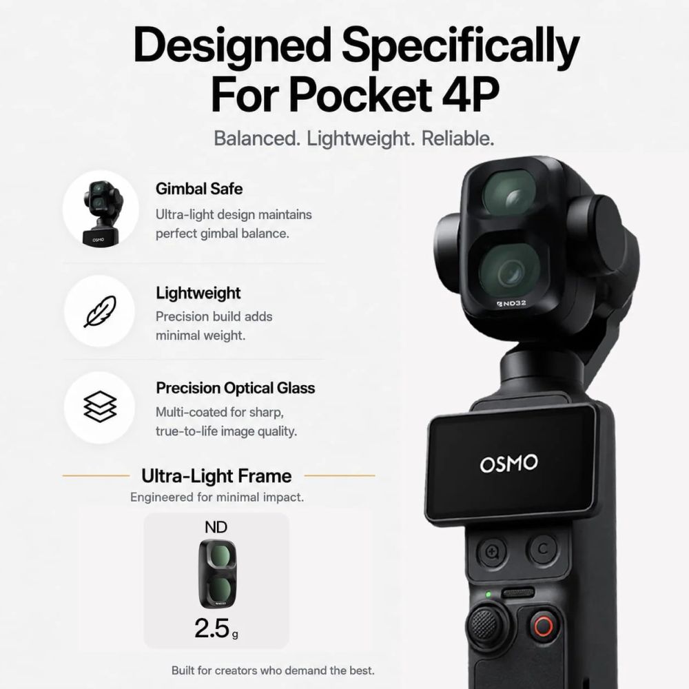 Freewell Osmo Pocket 4P ND1000 Filter - White