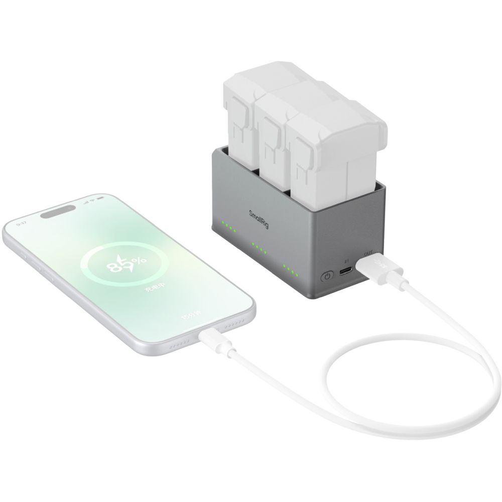 SmallRig 6502 100W Akkuladegerät für DJI Mini 5 / 4 / 3 Pro