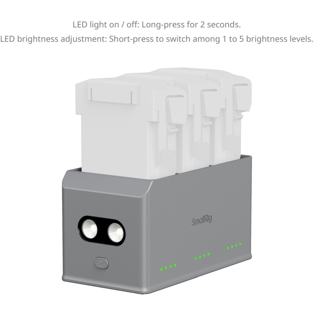 SmallRig 6502 100W Akkuladegerät für DJI Mini 5 / 4 / 3 Pro