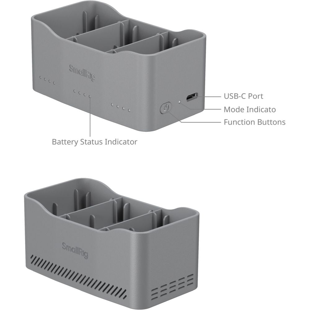 SmallRig 6501 65W Battery Charger for DJI Mini 5 / 4 / 3 Pro