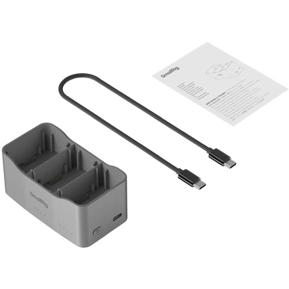 SmallRig 6501 65W Battery Charger for DJI Mini 5 / 4 / 3 Pro