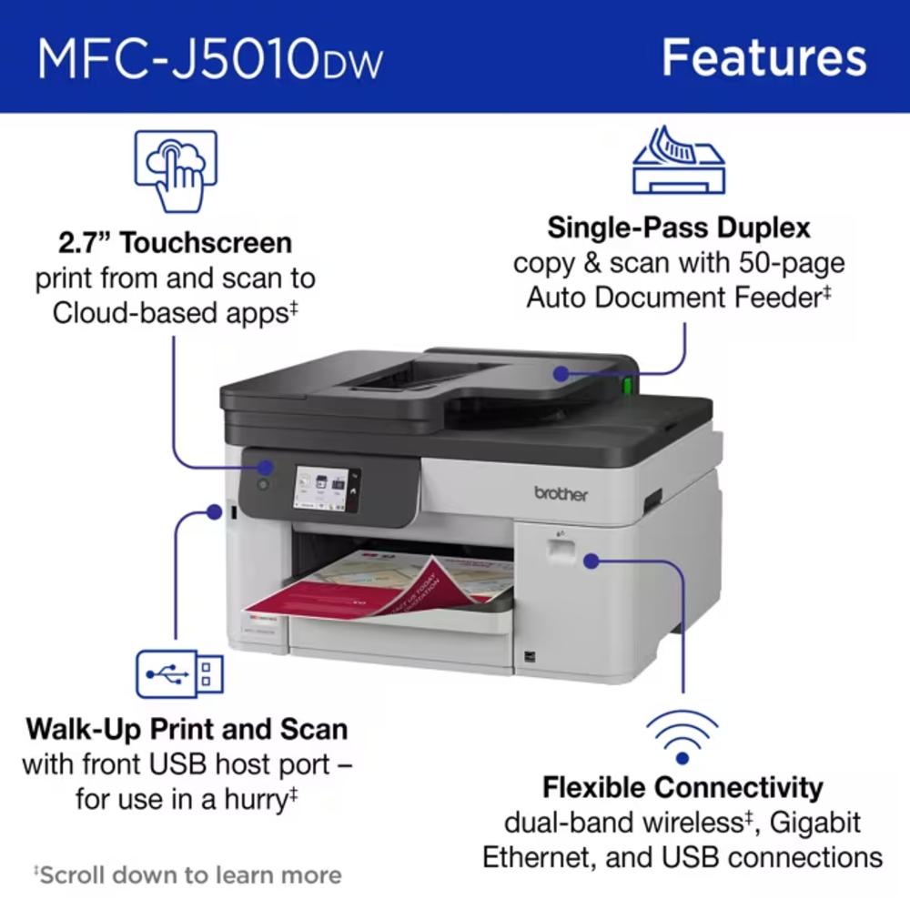 Brother MFC-J5010DW all-in-one colour inkjet printer