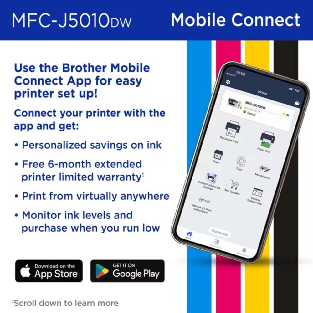Brother MFC-J5010DW all-in-one colour inkjet printer