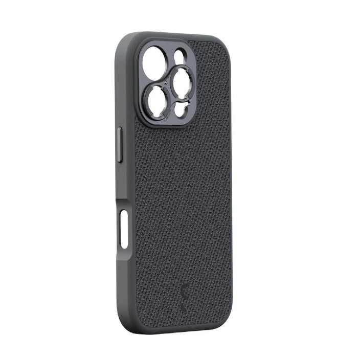 ShiftCam iPhone 16 Pro case Dark Grey Fabric + LensUltra 10x macro smartphone lens