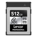 Lexar Professional GOLD CFexpress 4.0 Type B R3600/W3300 MB/s – 512GB