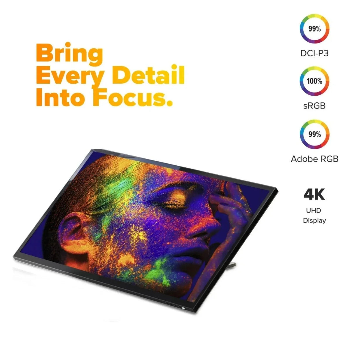 Alogic Clarity Fold Touch 27" 4K Touchscreen-Monitor mit Webcam und USB-C Power Delivery