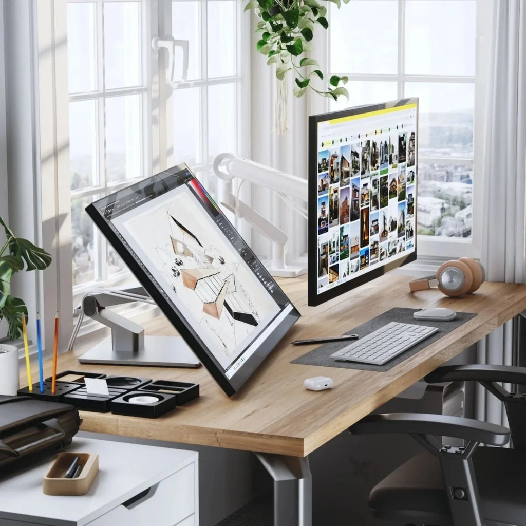 Alogic Clarity Fold Touch 27" 4K Touchscreen-Monitor mit Webcam und USB-C Power Delivery