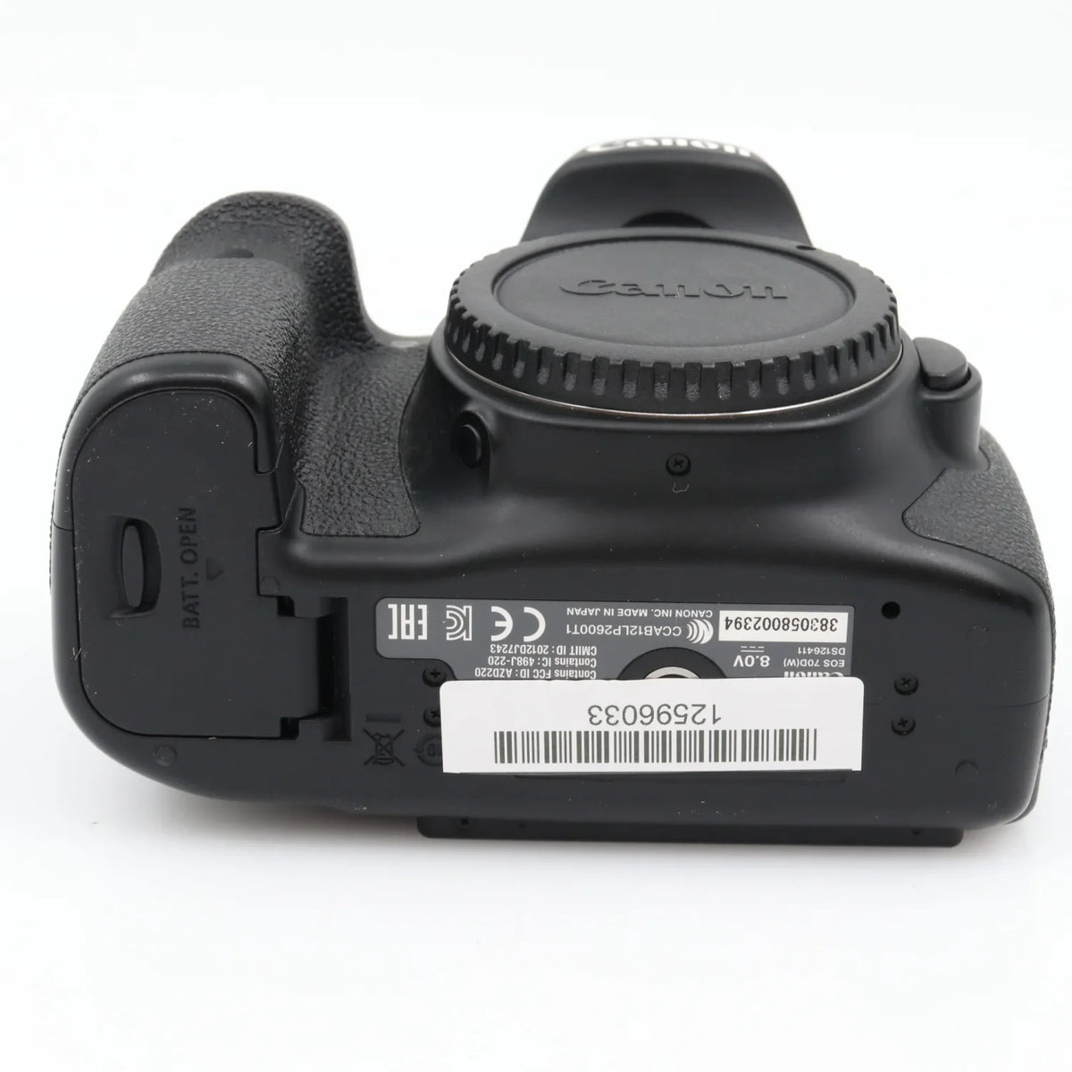 Canon EOS 70D body used