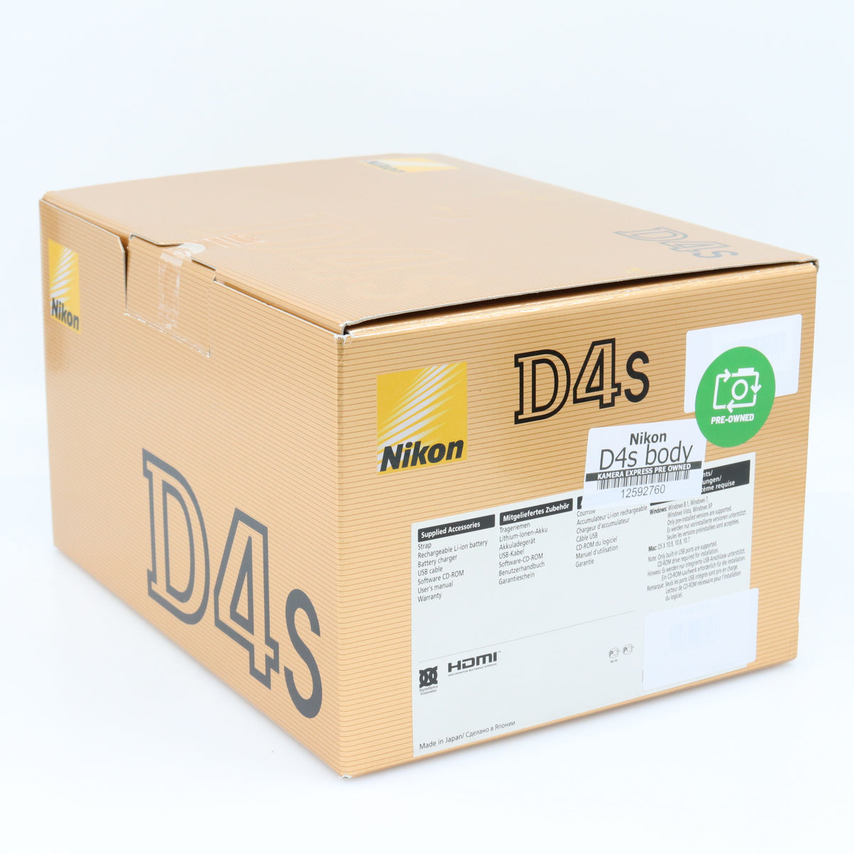 Nikon D4s body used